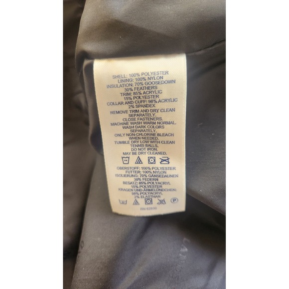 Lands End Womens Diamond Quilted Vest Goose Down XL Hooded Pockets Black Outdoor - Picture 9 of 12